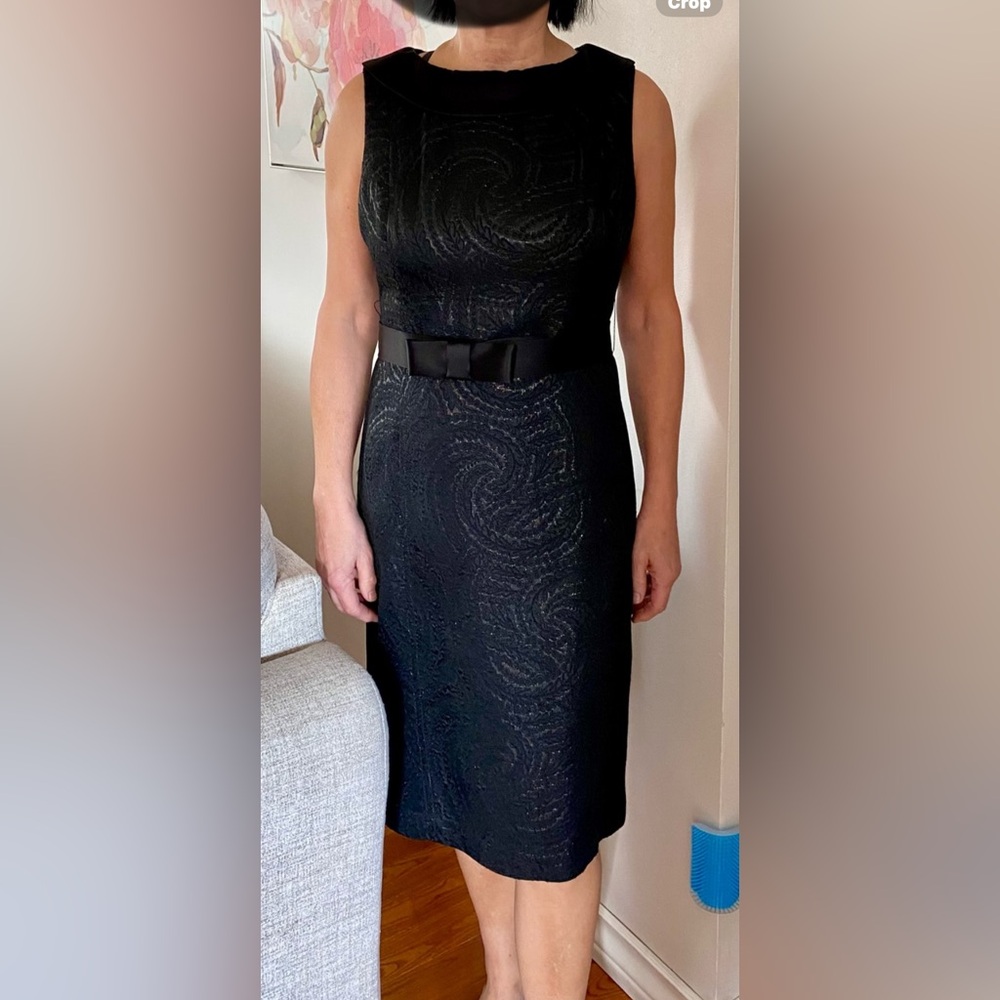 🖤👗Franco Mirabelli shimmery black midi dress and matching jacket size 10.